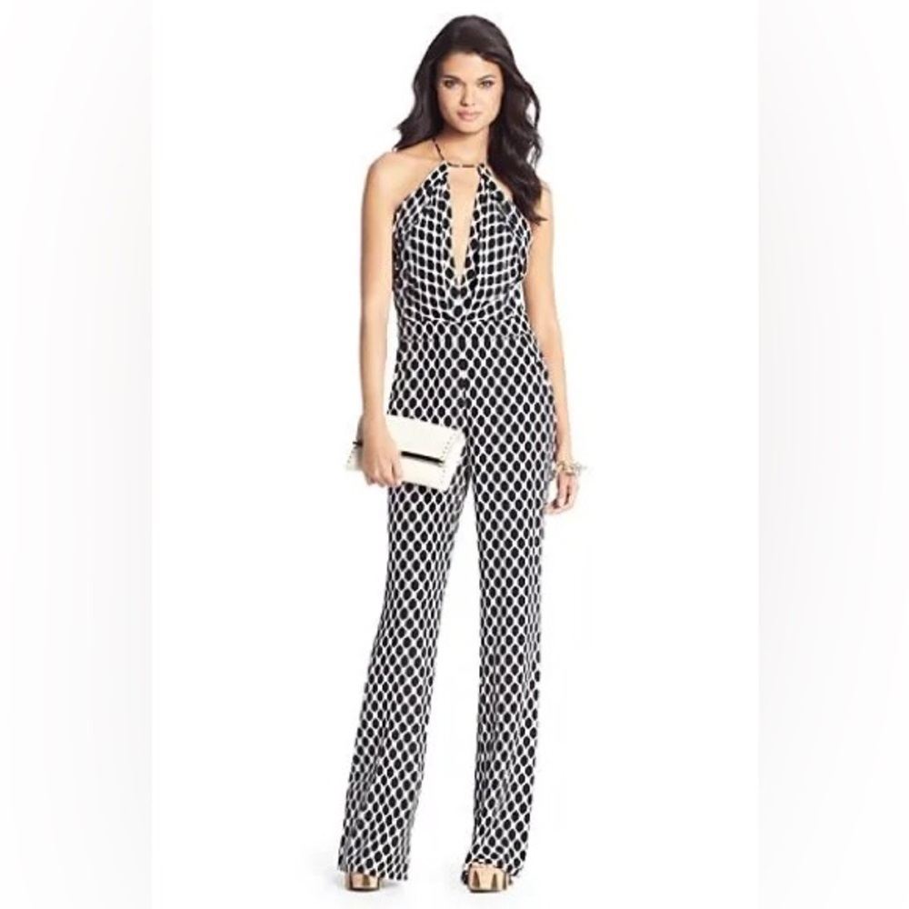 Diane Von Furstenberg Dvf Ireland Halter Jumpsuits Silk Size 0